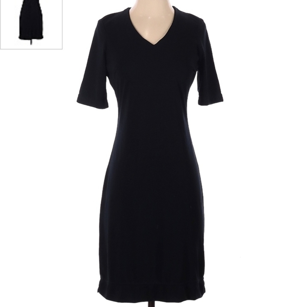 Merona Short Sleeve Little Black Dress Women's XS V-Neck Classic Cocktail Party